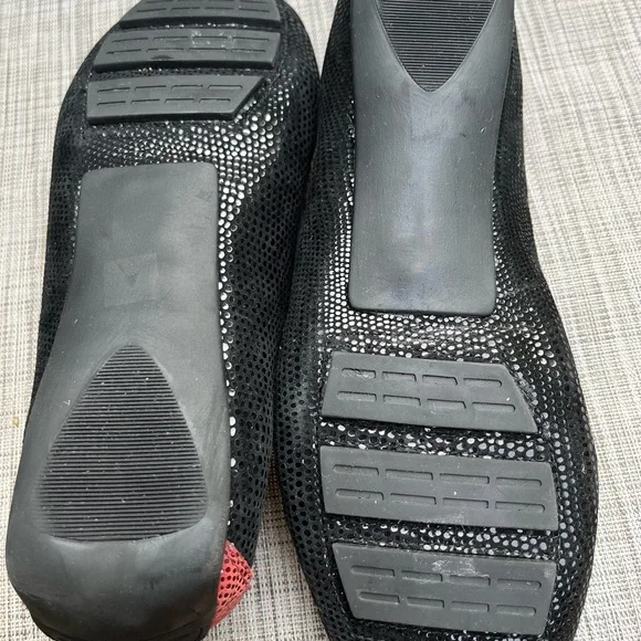 Vaneli Leather Moccasins Loafers Snakeskin Studded Fringe Flats, Size 10N - Picture 3 of 6